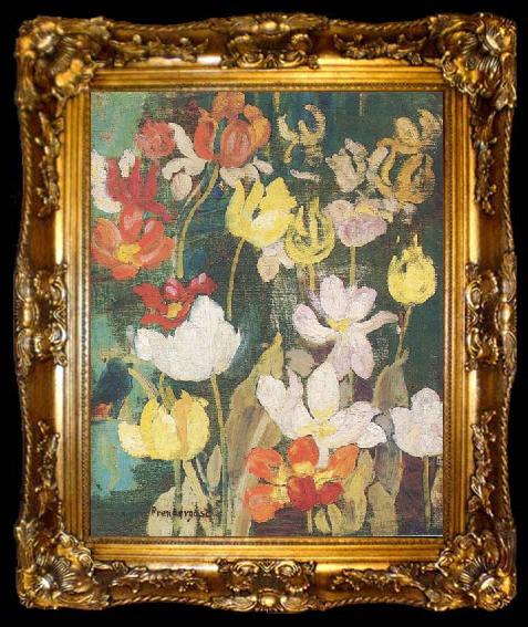 framed  Maurice Prendergast Spring Flowers, ta009-2